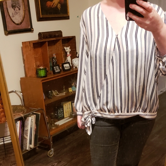 LOFT Striped Blouse - Picture 2 of 3